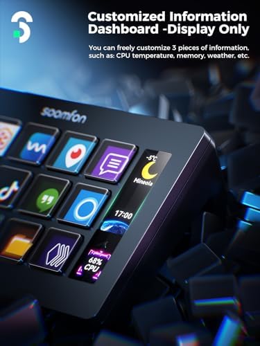 SOOMFON Stream Controller Studio Control Deck 15 Macro Keys and Dashboard - Image 4