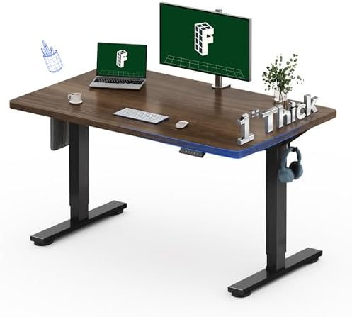 FLEXISPOT 48"x30" Electric Standing Desk, Black Walnut by Unknown