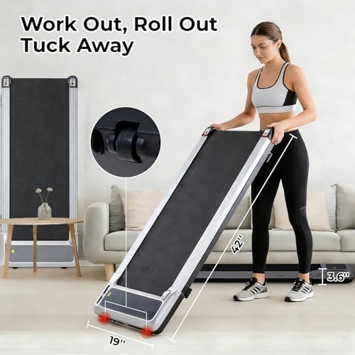 Walking Pad Treadmill for Home, Lightweight Walk Machine with Remote Control and LED Display, Portable Treadmill Under Desk for Walking, Jogging, Running - Image 4