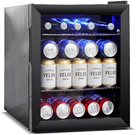 Mini Beverage Refrigerator Cooler -Small Beverage Fridge 1.4cu.ft by Velieta-SpecialistinFridge