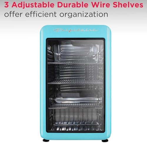 Frigidaire Retro Compact Refrigerator with Glass Door, 3.2 cu ft Countertop Fridge, Rounded Corners, Premium, for Office, Bedroom, Dorm Room, Cabin - Image 6