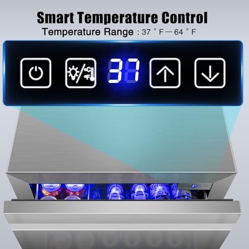 24 Inch Weather Proof Outdoor Three-Drawer Beverage Fridge - Image 4