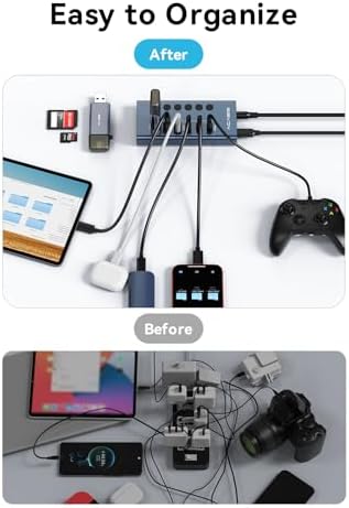 ACASIS 6 Ports Powered USB 3.2 Hub (3 USB-A 3.2 +3 USB-C 3.2), 10Gbps - Image 7