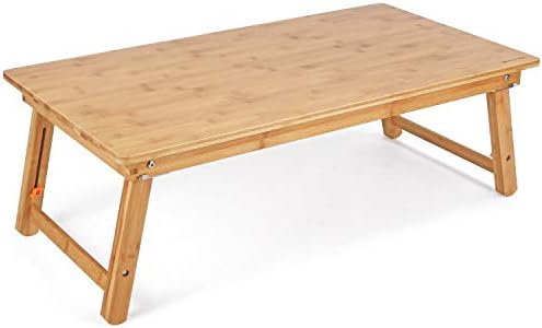 Nnewvante Large Floor Desk Foldable Tray for Adults, Bamboo 33.5 x 17.7in by Nnewvante