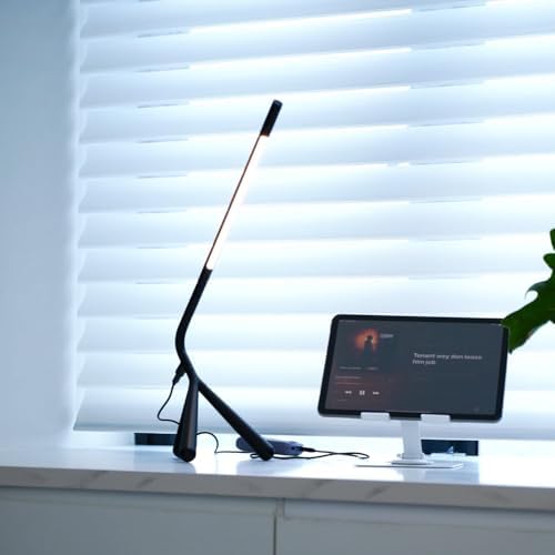LED Creative Desk Lamp with USB Tybe-c Stepless Dimmable Eye Caring Desk Light for Home Office Bedroom Bedside College Dorm, Reading Lamp,Decorative Gift Table Lamp Black - Image 4