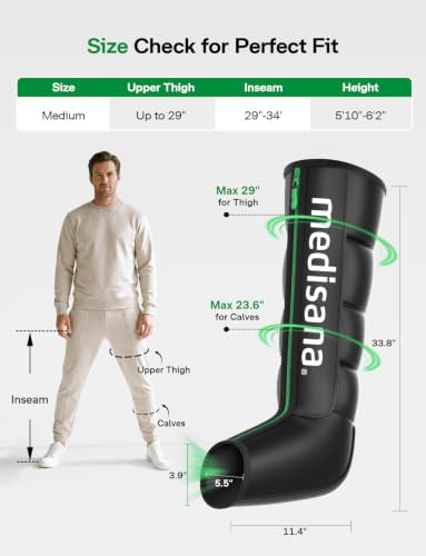 Medisana Leg Compression Massager with Heat for Circulation & Pain Relief - Image 6