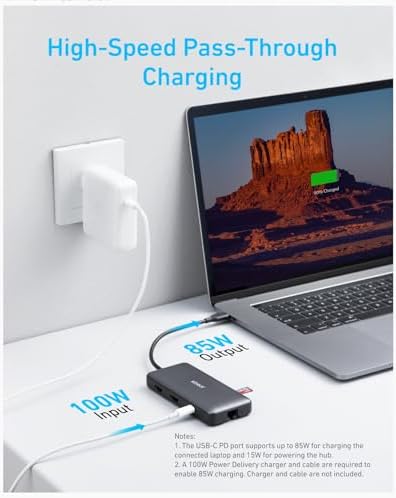 Anker Laptop Docking Station Dual Monitor, 8-in-1 USB C Hub with 4K HDMI - Image 6