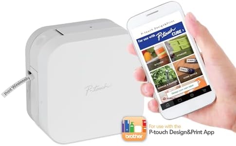 Brother P-Touch Cube Color Smartphone Label Maker, Bluetooth Wireless Technology, Multiple Templates Available for Apple & Android Compatible – White - Image 5