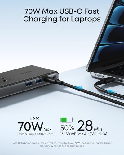 Anker Nano Power Strip, Desk Clamp, 70W Max, 1500J Surge Protector, 2 USB C - Image 3