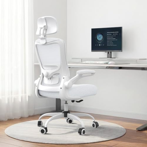 Ergonomic Office Chair for Long Hours, Padded Lumbar Support for Lower Back Relief, 330 lb Capacity, Comfortable Computer Desk Chair for Home Office, Work & Study by DesignedforFocusedHours