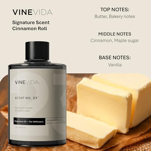 VINEVIDA [16 Fl Oz] Cinnamon Roll Fragrance Oil for Cold Air Diffusers, Essential Oils for Diffuser Oil Refill & Air Freshener Room Spray - Image 2