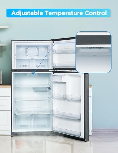 Commercial Cool 18 Cu. Ft. Top Mount Refrigerator with Freezer, 2-Door Refrigerator with Top Freezer and Adjustable Temperature Control, Ice Maker Ready, Energy Star Certified, Stainless Look - Image 3