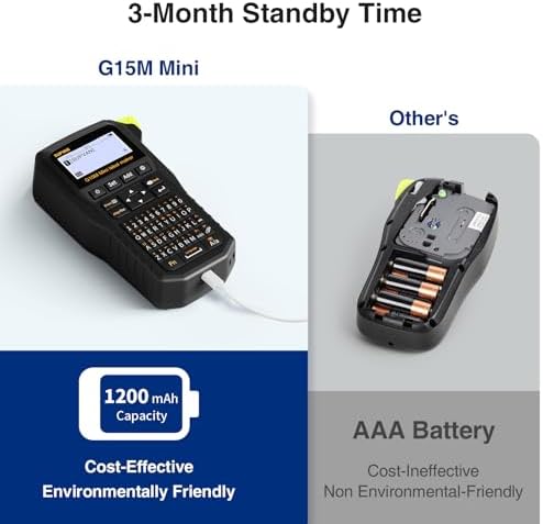 SUPVAN G15M Mini Portable Label Maker Machine with Heat Shrink Tube - Image 3