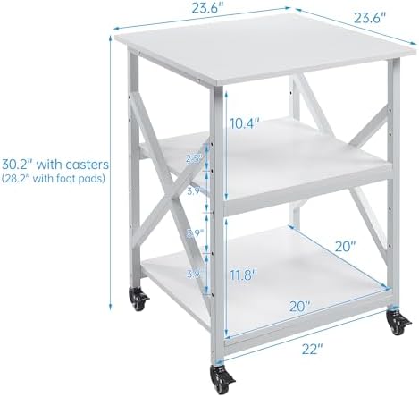 Fannova 3D Printer Stand 23.6"x23.6" with Height Adjustable Storage Shelf - Image 3