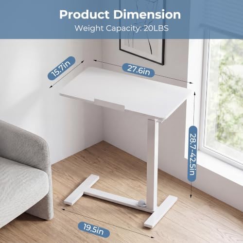 DUMOS Adjustable Rolling Desk, Standing Desks, Overbed Table - Image 3