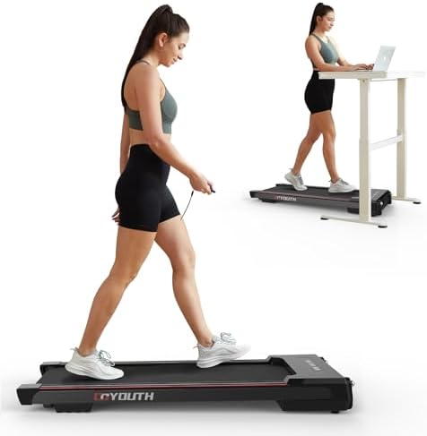 GOYOUTH 2.25HP Walking Pad, Quiet Under Desk Treadmill for Office, 300 LBS by GOYOUTH