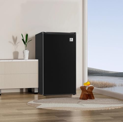 ARCTIC CHEF Mini Refrigerator-Freezer Compartment-Adjustable Thermostat Control-Reversible Doors-Ideal for Dorm, Office, RV, Garage, Apartment-Black, 3.2 CU.FT - Image 6