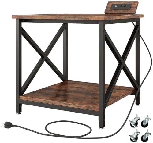 METYERRY 24"x23.6" Large Printer Stand with Power Outlet by METYERRY