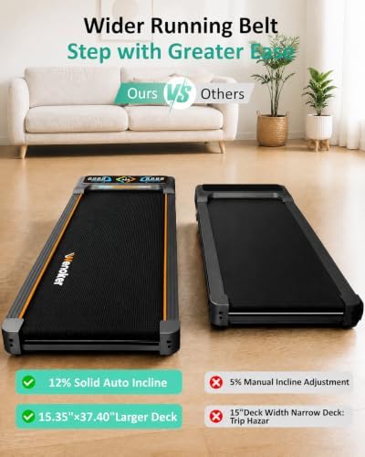 Walking Pad with Auto 12% Incline Handle Bar,Foldable Treadmill for Home - Image 5