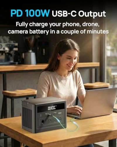 Solar Generator with Panels Included, Portable Power Station 1200W Peak - Image 6