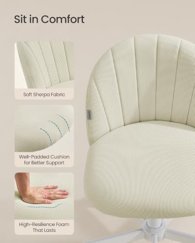 SONGMICS Office Chair, Swivel Makeup Vanity Desk Chair - Image 6