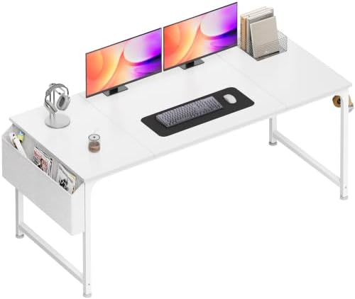 PRAISUN 63'' Computer Desk with Fabric Storage Bag by PRAISUN