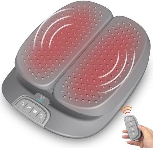 Snailax Vibration Foot Massager with Heat for Plantar Fasciitis Pain & Circulation, High RPM Oscillating Deep Tissue Foot & Calf Massager, 3 Speeds Vibrating 2 Heat Settings with Remote, FSA Eligible by Snailax