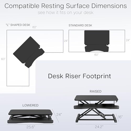 VIVO Black 26 in Standing Desk Converter, DESK-V026KB - Image 6