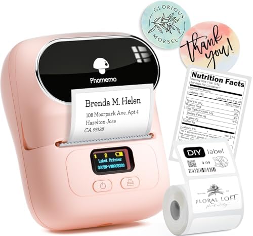 Phomemo Label Printer M110- Small Address Label Maker-Baby Pink by Phomemo