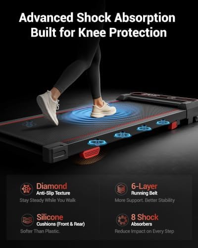 LONTEK 15% Incline Walking Vibration Pad Portable Under Desk Treadmills - Image 6