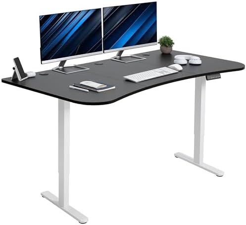 VIVO Black 63 x 32 in Standing Desk, DESK-KIT-E2W1B by VIVO