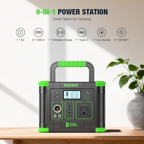 EBL Portable Power Station 288.6Wh 330W Solar Generator for Camping Home - Image 2
