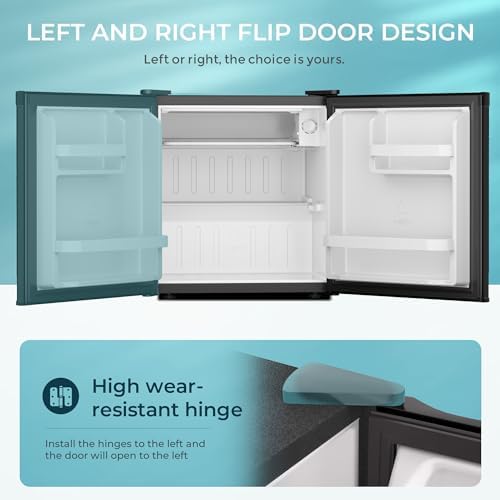 EUHOMY 1.7 Cu.Ft Mini Fridge, Compact Refrigerator for Dorm, Black - Image 5