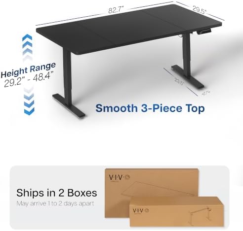 VIVO Black 83 x 30 in Standing Desk, DESK-KIT-1B8B - Image 3