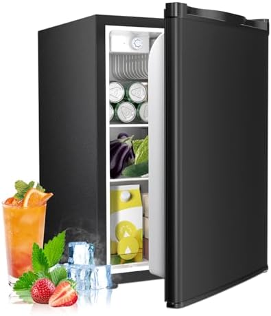 Electactic 2.56 Cu.ft Compact Refrigerator with Reversible Single Door, BLACK by Electactic