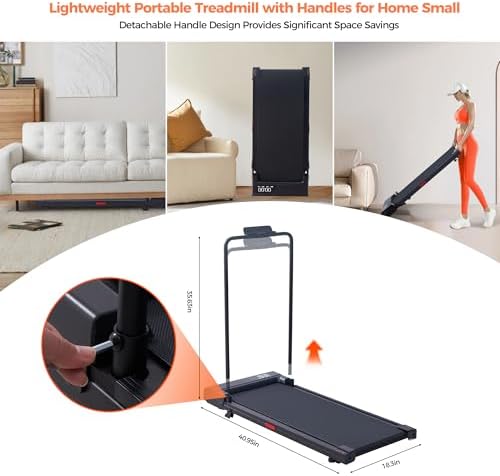 Walking Pad Treadmills with Handle Bar, Portable Small Treadmills for Home - Image 5