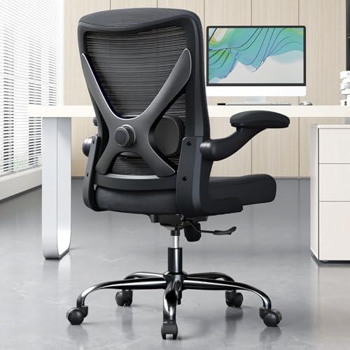 Office Chair: 330LBS Mesh Ergonomic Desk Chair Comfy with 3D Lumbar& Swivel by Ergalithic