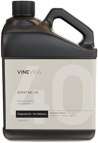 VINEVIDA [128 Fl Oz] Gingerbread Fragrance Oil for Cold Air Diffusers, Essential Oils for Diffuser Oil Refill & Air Freshener Room Spray by VINEVIDA