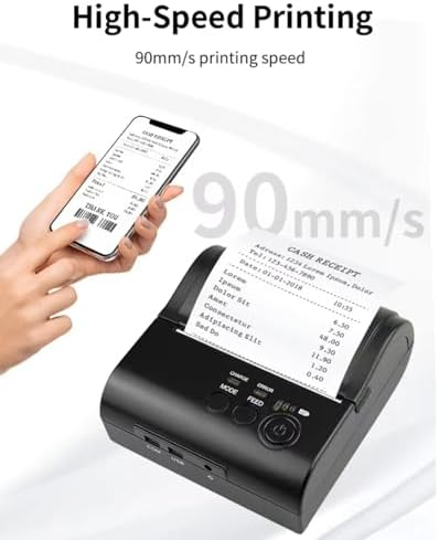 80mm bluetooth portable thermal receipt printer,only compatible with android/Windows,3 inch Ticket wireless android bill invoice printer for small business,IS NOT compatible with iphone/ipad/MAC, - Image 5