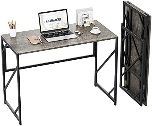 Elephance Folding Desk Writing Computer Desk for Home Office No-Assembly by Elephance