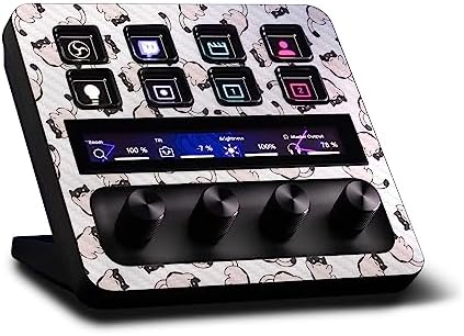 MightySkins Carbon Fiber Skin Compatible with Elgato Stream Deck + - Raining Cats | Protective, Durable Textured Carbon Fiber Finish | Easy to Apply, Remove, and Change Styles | Made in The USA by MIGHTY+SKINS