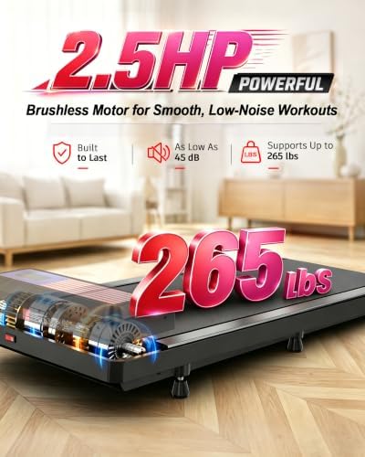 Walking Pad Treadmill with 8% Incline, Under Desk Treadmill - Image 6