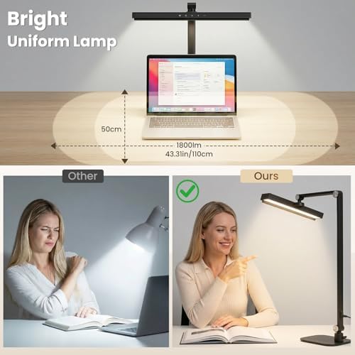 LIONVISON Desk Lamps for Home Office: Dimmable Eye-Caring LED Desk Light - Image 6