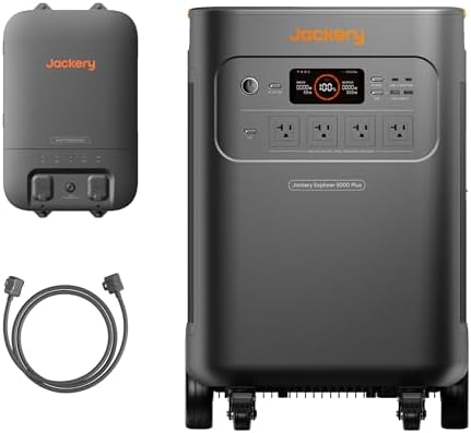 Jackery Explorer 5000 Plus and Smart Transfer Switch, 5040Wh, 7200W Output by Unknown