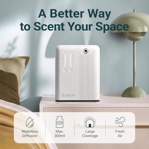 JCLOUD Waterless Essential Oil Diffuser 300 mL, Up to 1500 Ft², White - Image 2