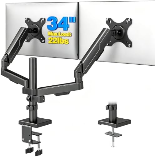 Rfiver Dual Monitor Stand Desk Mount for 17-34" Screens Holds up to 22lbs by Rfiver