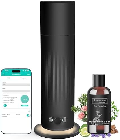 Waterless Essential Oil Diffuser, Scent Air Machine for Home with Hotel Scent Oil, Covers Up to 1000 Sq.Ft, Adjustable Mist & Timer, Hotel and Commercial Use by Unknown