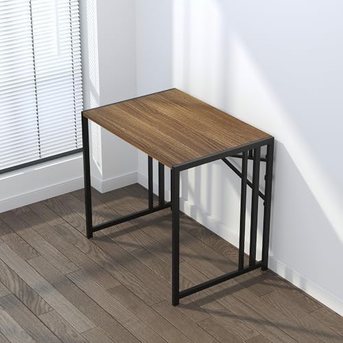 Lutown-Teen Folding Computer Desk 32 inch, Espresso - Image 7