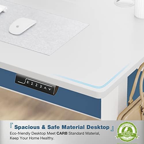 DUMOS 41 Inch Electric Standing Desk, Memory Adjustable Home Office Desk - Image 4