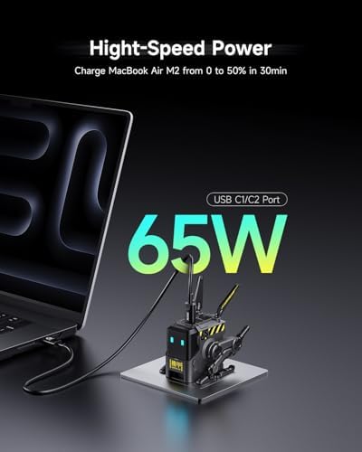 GravaStar 65W GaN Robot USB-C Charger with 3 Ports - Image 2